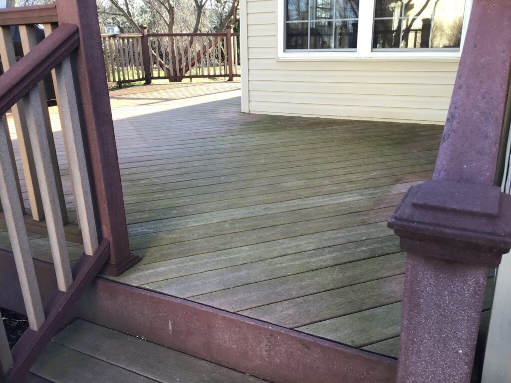 deck before power washing