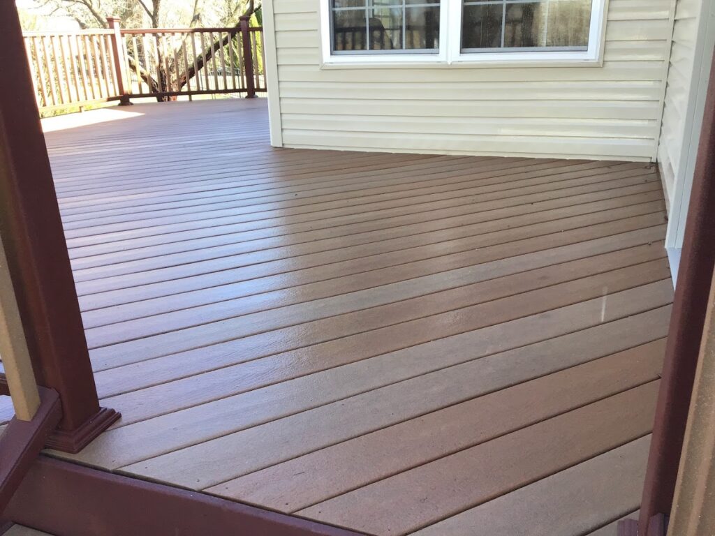 deck after power washing