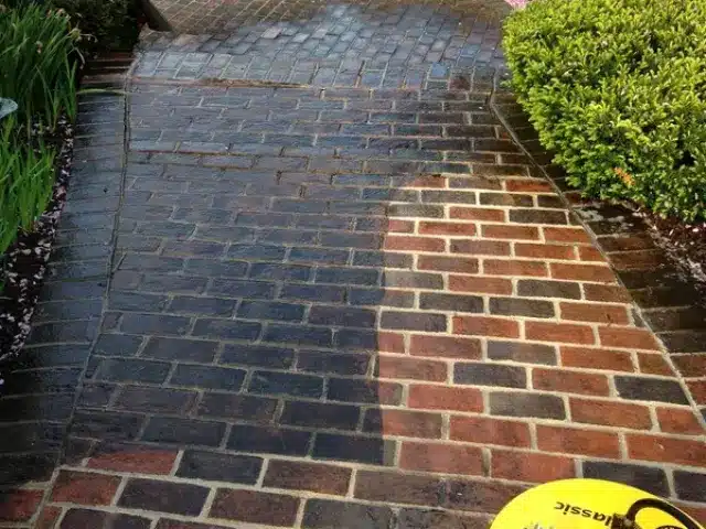 Bricks Before and After Cleaning