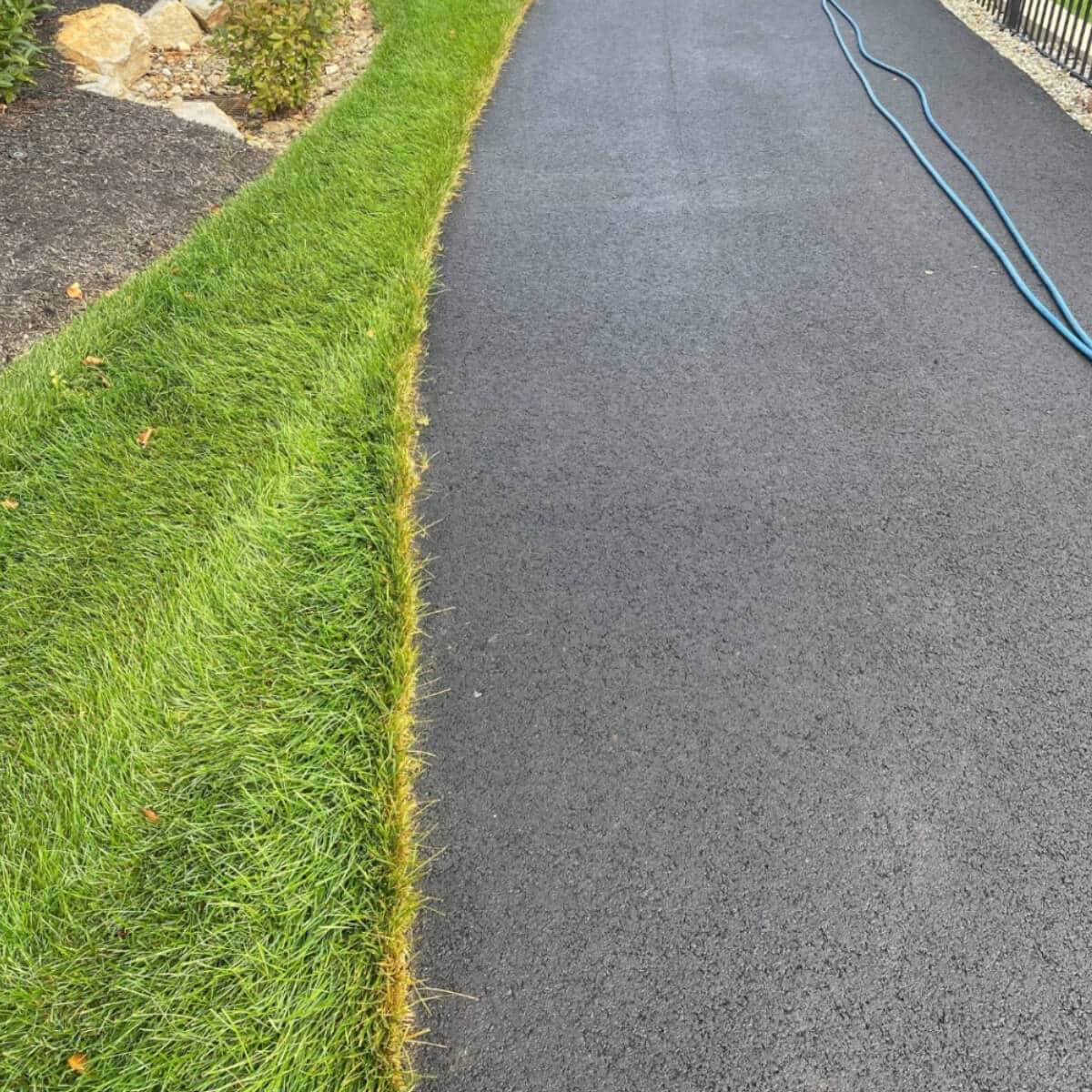 clean outdoor driveway after pressure washing service in allentown pa
